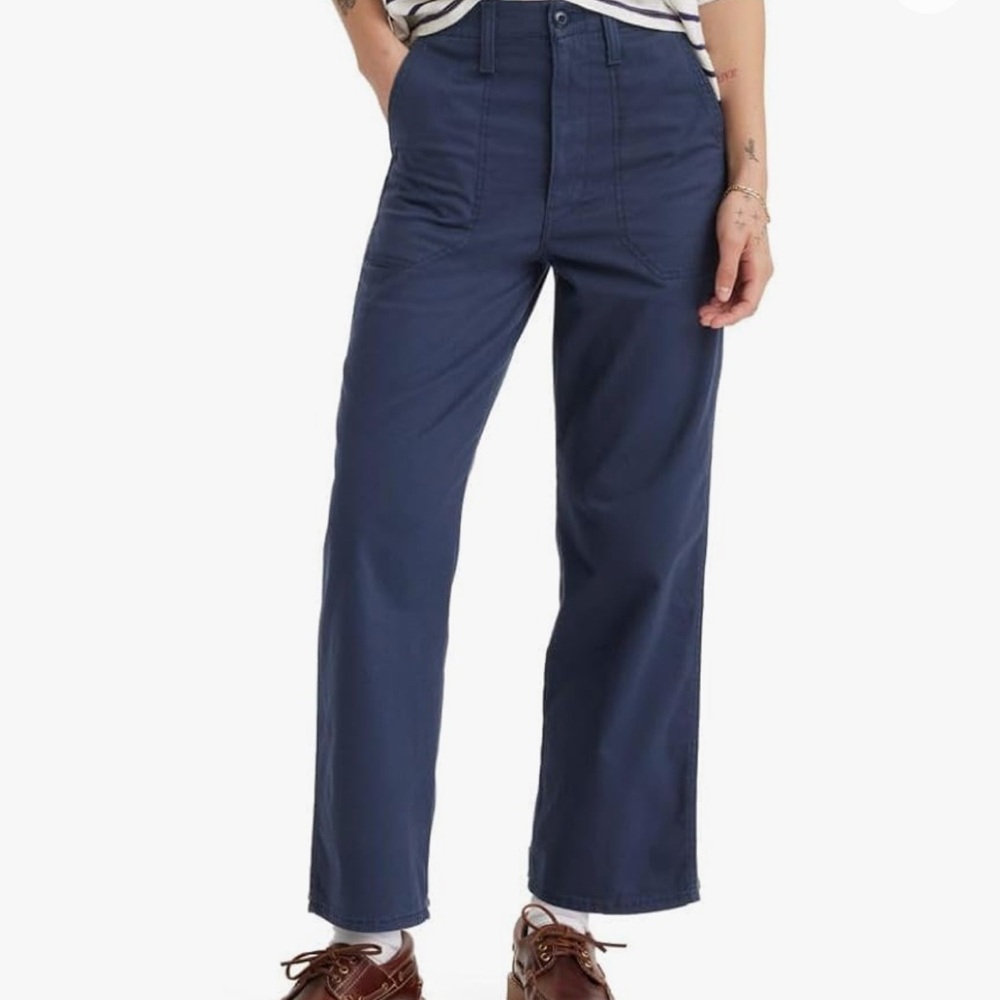 2 pair. Levi's Women's Surplus Straight Jeans size 24 waist green and blue